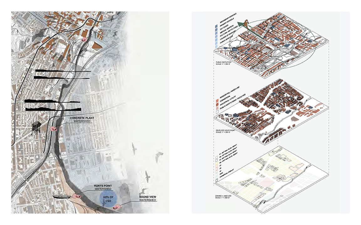Site plan and Land Use Exploded Isometric