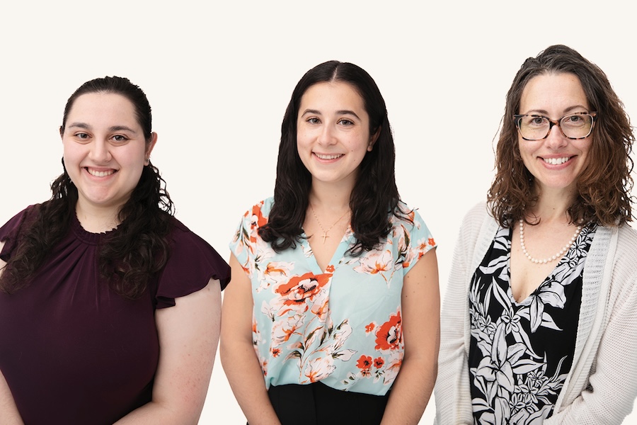 Emma Rivellese, Annette Pietaru, and Dr. Bernadette Riley
