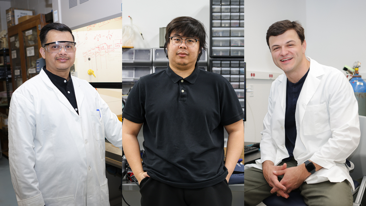 Portraits of Zakir Hossain, Yihan Xu, and Christopher Janton