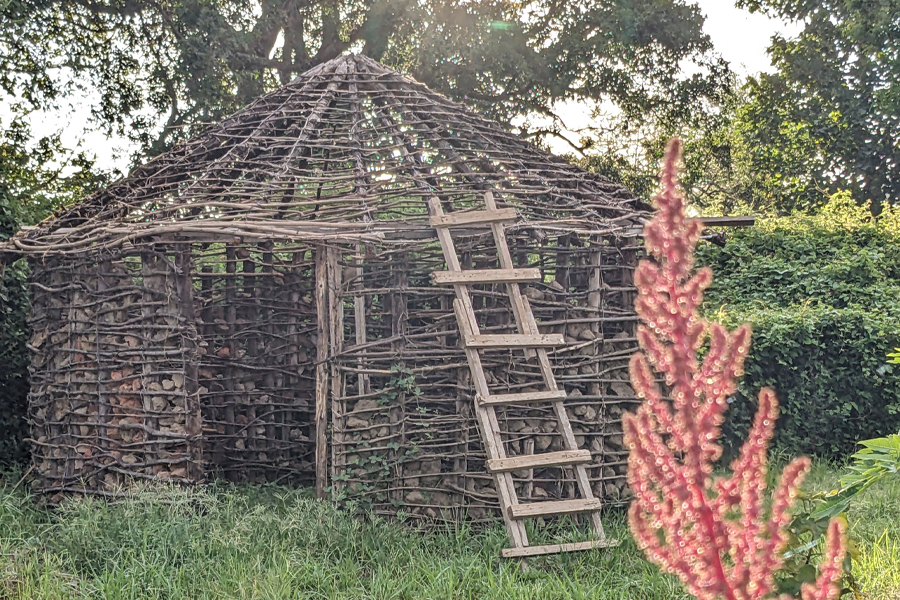 Building of a Maasai house in progress