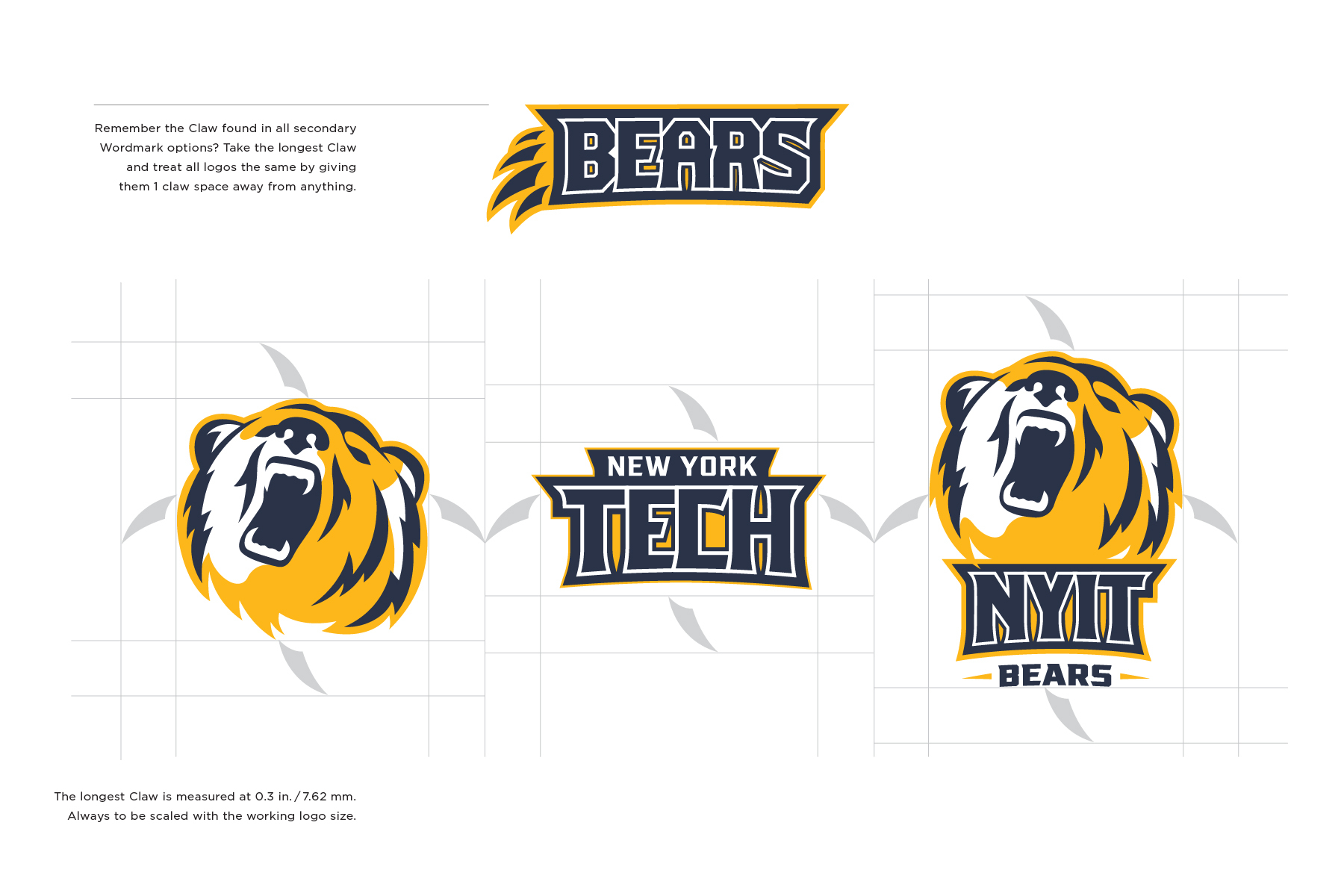 New York Tech sports logo clear space