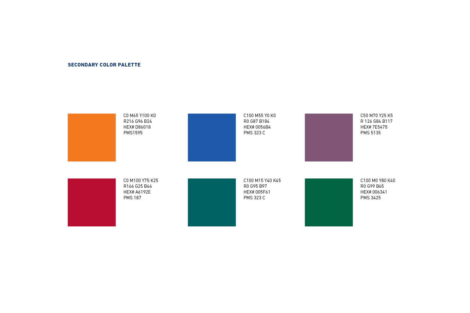 Secondary Color Palette