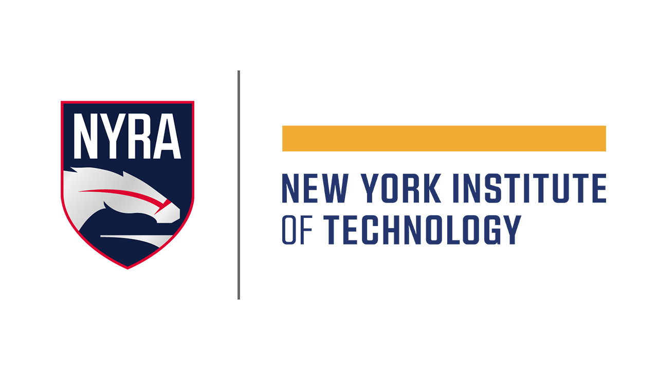 Mashup of New York Racing Association and New York Tech logos