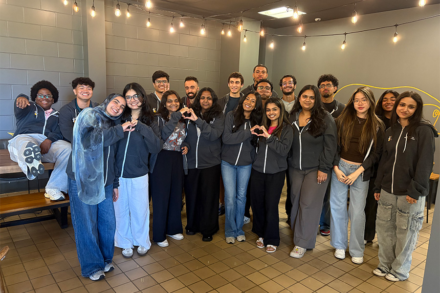 A group shot of students