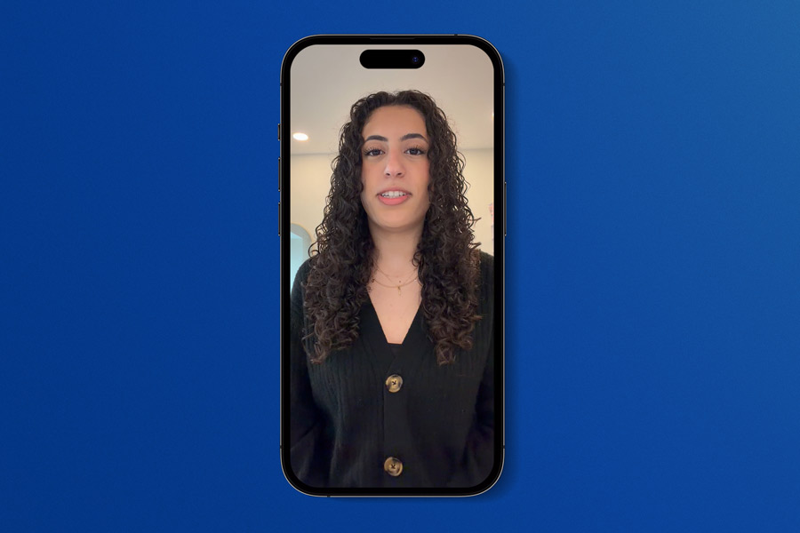 Audrie Saad Video Preview on an iPhone