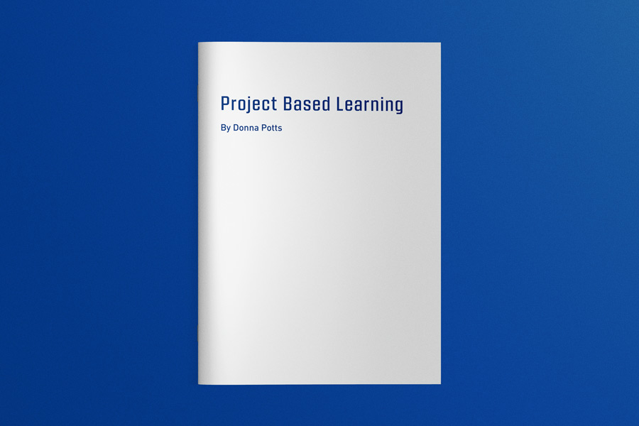 A light document on a dark blue background. With the title of Donna_Potts document