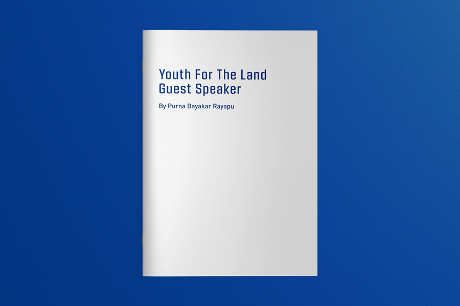 A light document on a dark blue background. With the title of Purna Dayakar Rayapu document