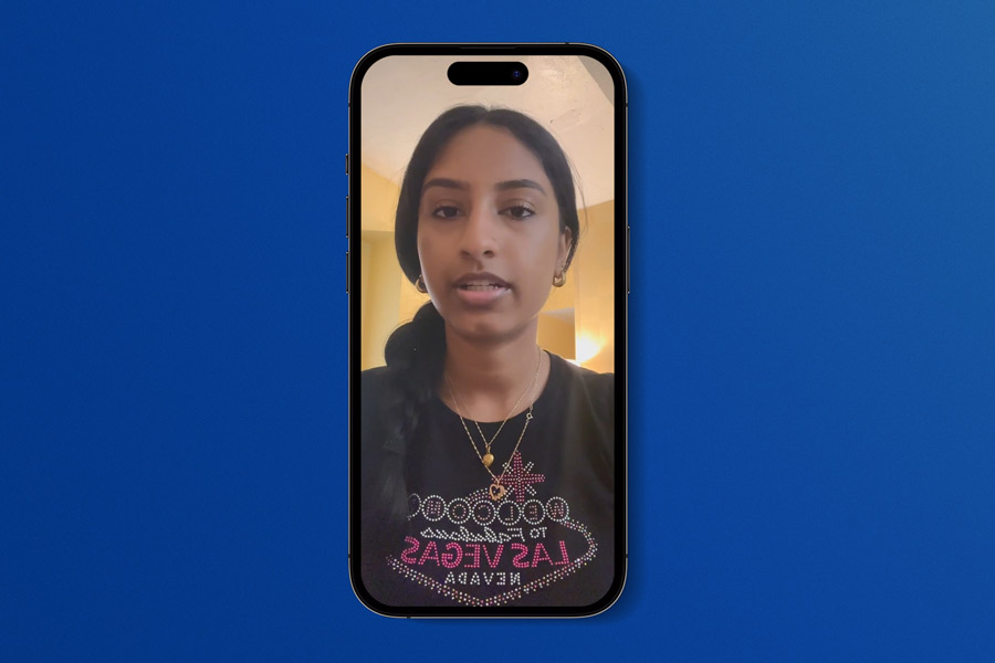 Shivani Jaishankar Video Preview on an iPhone