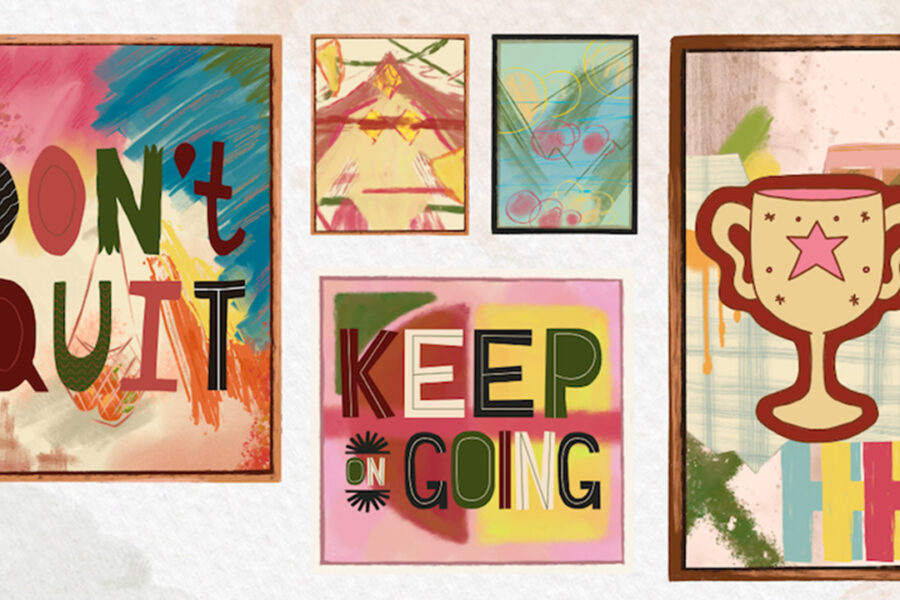 Affirmation Signs for Wellness and Mental Health, De-Stress for Finals