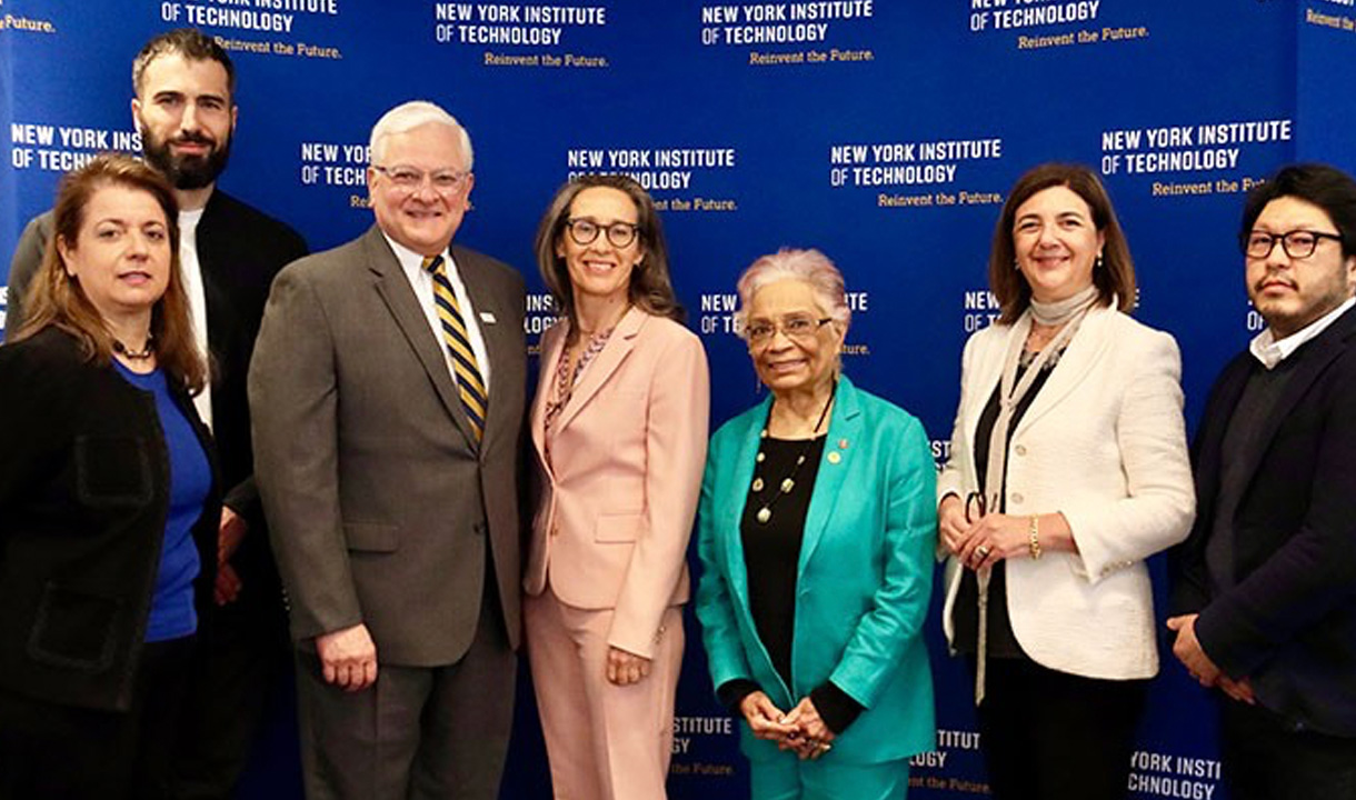 Pictured From Left: Theresa Genovese, Daniel Baumann, President Hank Foley, Berit Basse, Sharon Egretta Sutton, Maria Perbellini, And Dongsei Kim